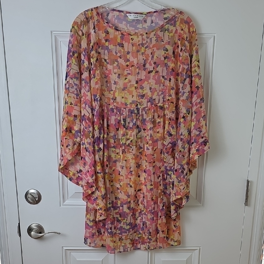 Trina Turk Multicolor Abstract Dress. Size 8